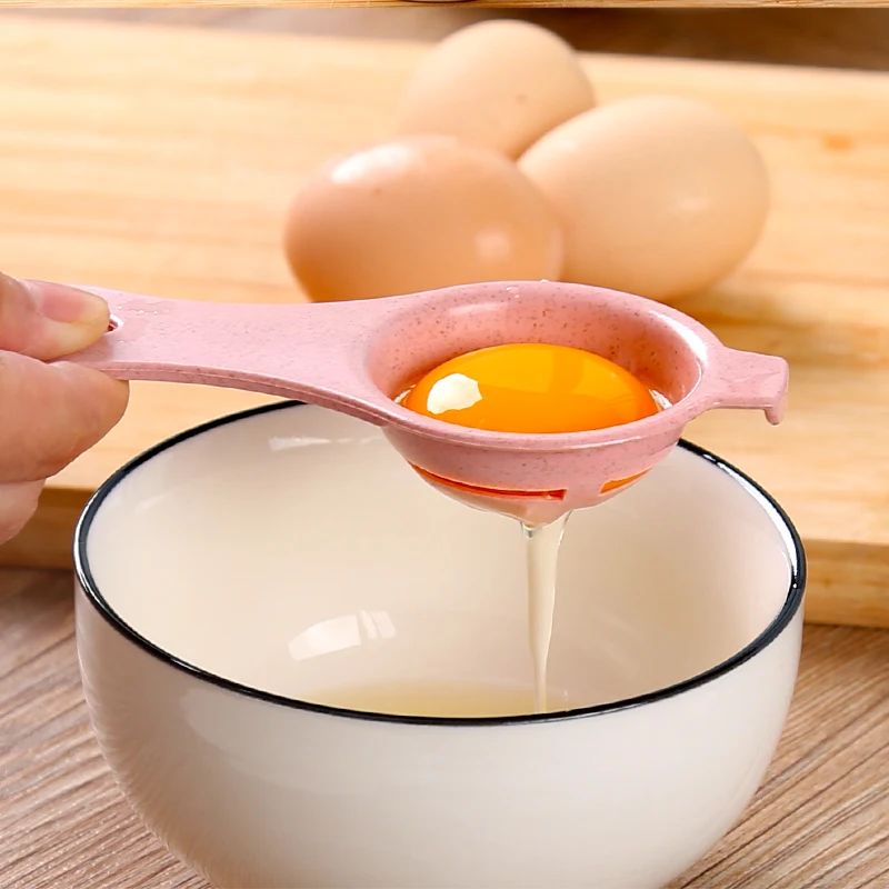 Eco Friendly Wheat Straw Egg Separator Cute Plastic Egg White Yolk Divider Holder Practical Egg Tools Kitchen Cooking Gadgets (1)