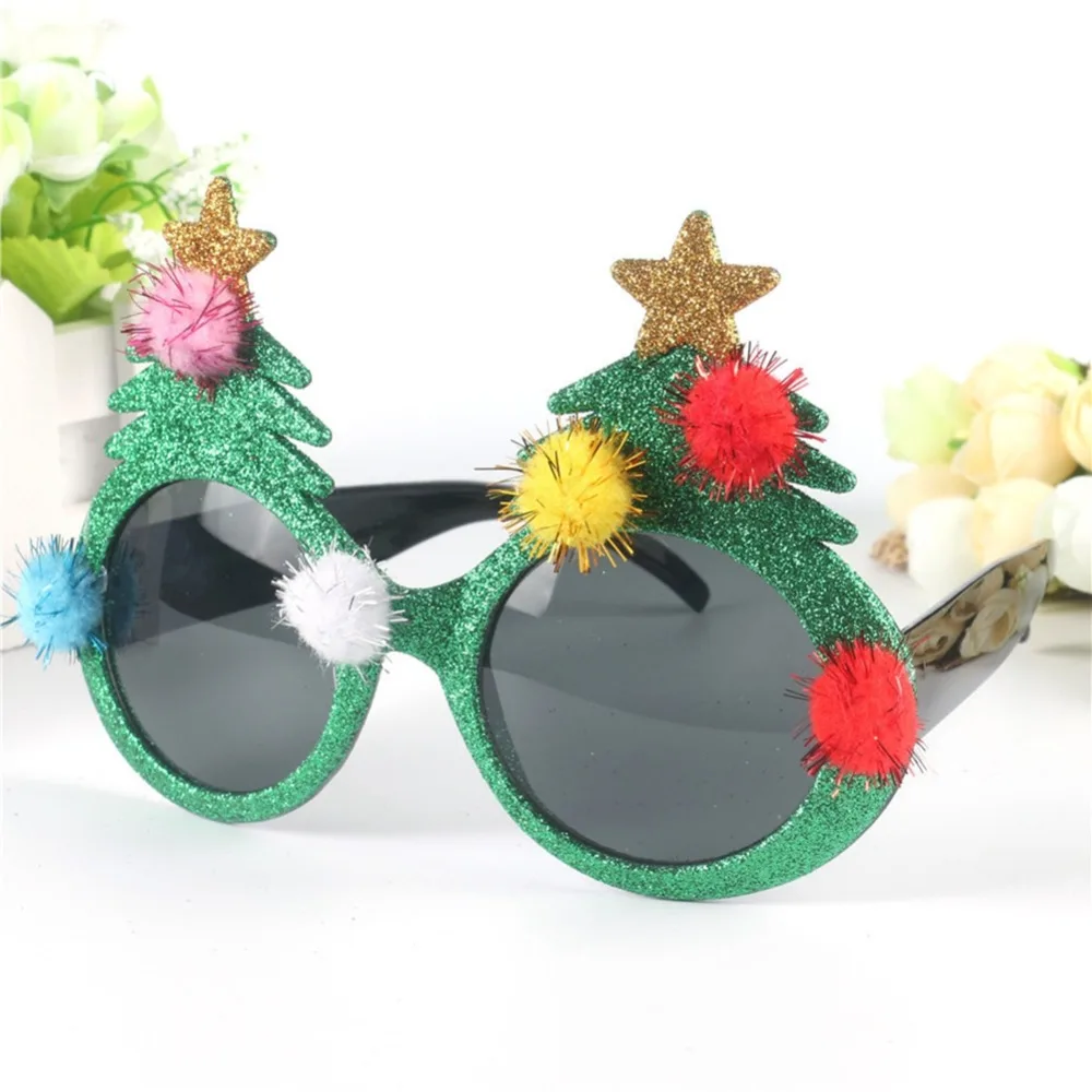 

Hot 1Pc Glitter Christmas Tree Sunglasses Glasses Fancy Dress Party Xmas Decor Gift Christmas Ornamentf for family