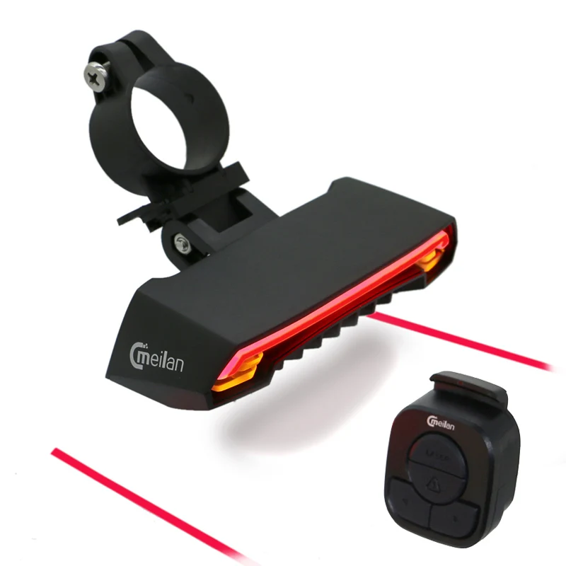 

Intelligent remote Bike brake light Wireless Bicycle laser tail lamp Smart USB Rechargeable Cycling Accessories Turn led