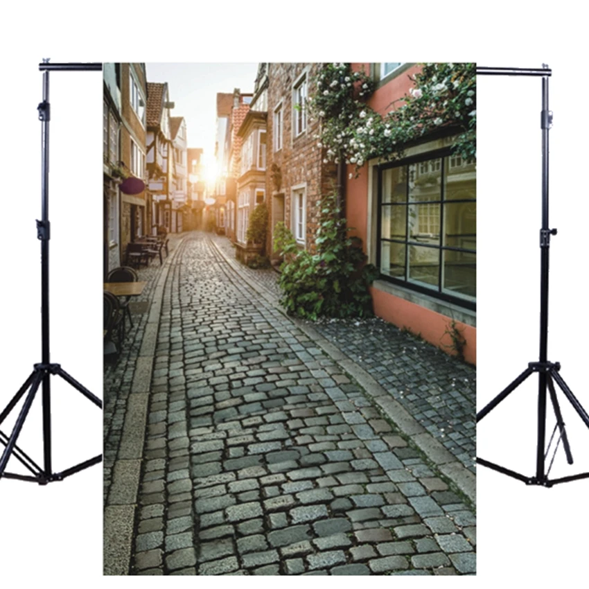 

1.5x2m/3x2m Art Fabric Photography Backdrop Street Custom Photo Prop Backgrounds