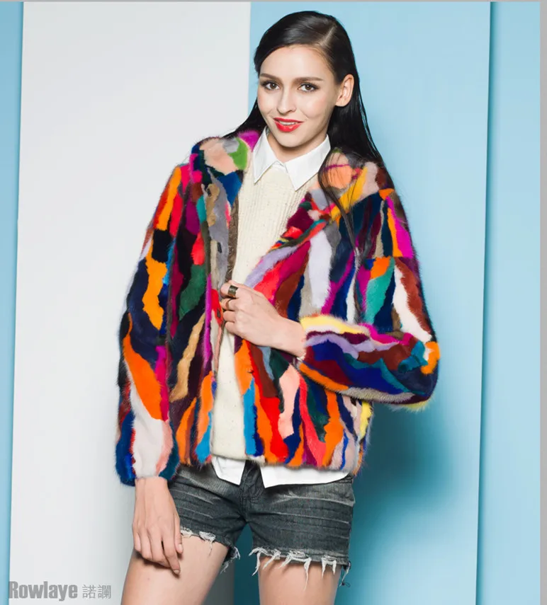 Arrivée Véritable Couleurs Fourrure De Nouvelle Manteau Réel Mélangées Naturel Capuchon Jn500 Livraison Vison Patchwork 2018 Jakcet Gratuite À Vrai Ow56twq