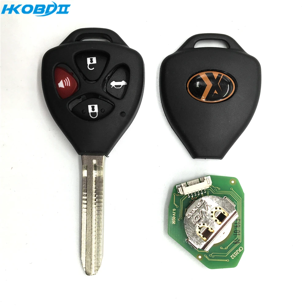 HKOBDII 1 шт. 3+ 1 кнопки Универсальный VVDI2 Автомобильный ключ дистанционного управления для Xhorse VVDI ключ инструмент