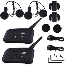 1200M Motorcycle Helmet Intercom Bluetooth Music Reciever 6 Riders BT Wireless Interphone intercomunicador Headsets MP3 EU