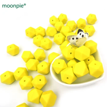 

30pcs assorted nursing 17mm hex silicone beads geometric teething beads safe baby toy DIY accessory BSB12a