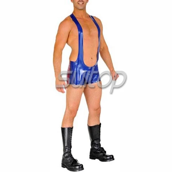 

latex short trousers sexy rubber underwear catsuit