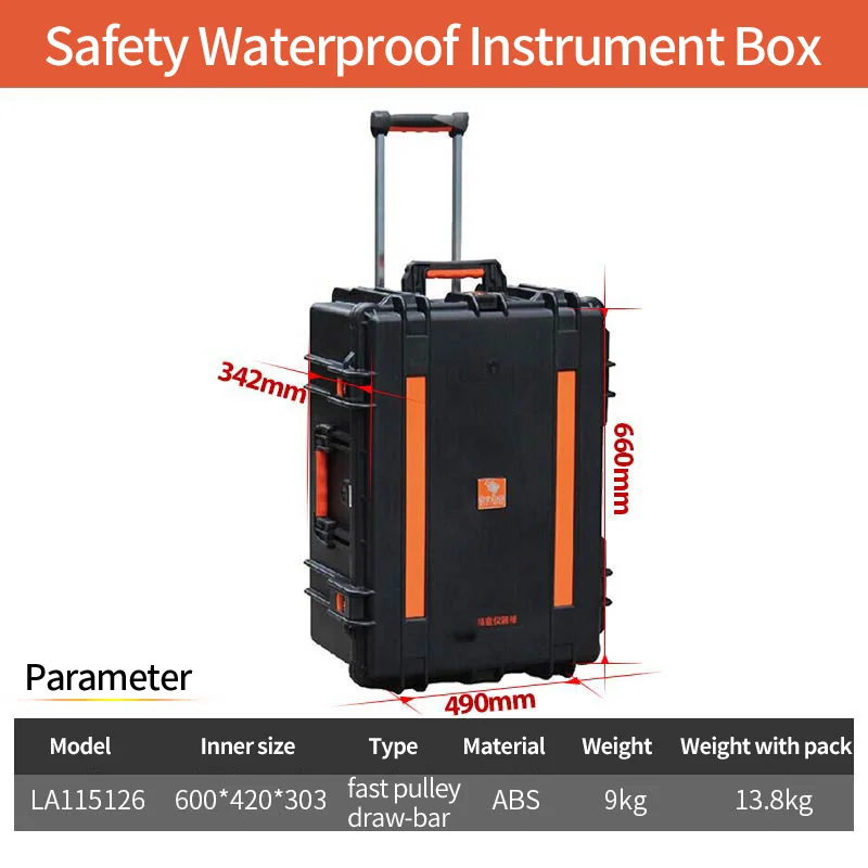 LAOA усиленный ударопрочный и водонепроницаемый портативный ящик для инструментов тележка для инструментов фиксированный чехол для колеса