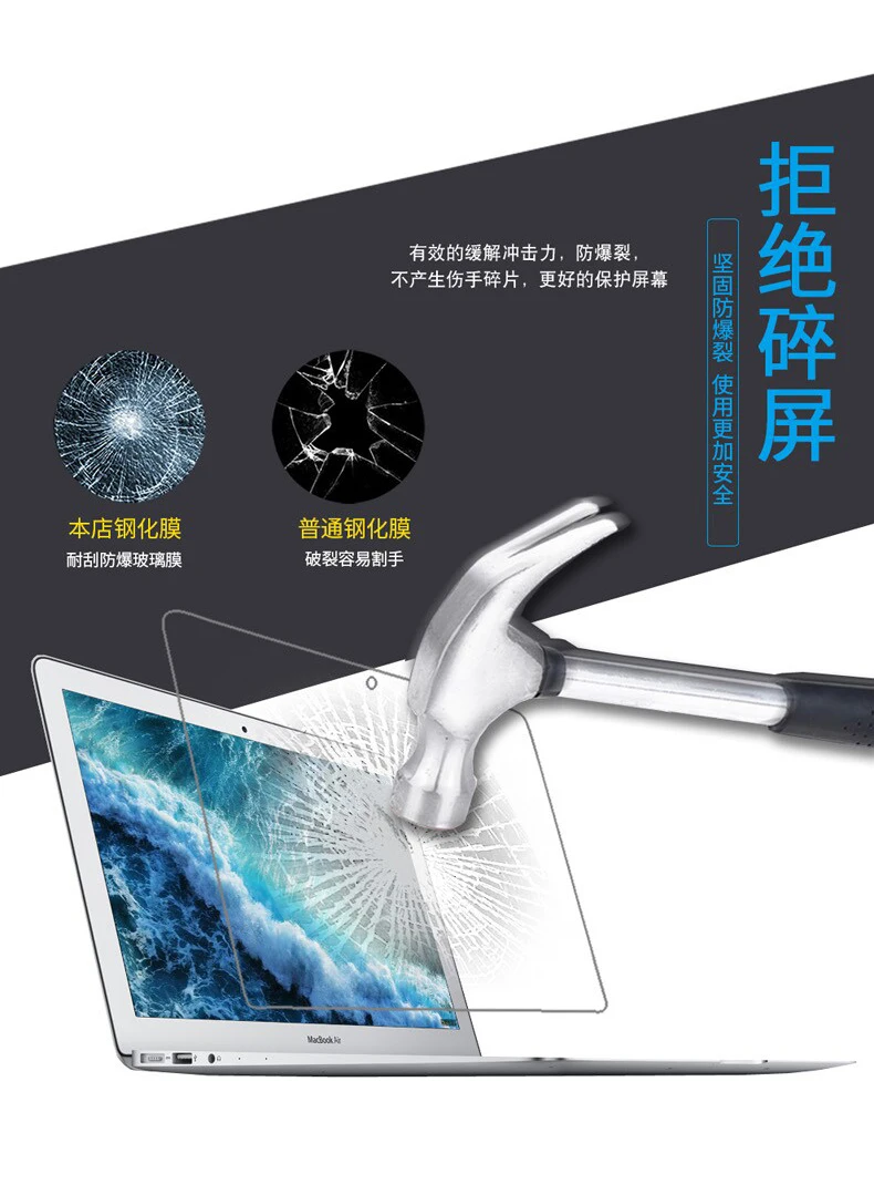 Подходящая прозрачная защитная пленка из закаленного стекла для MacBook Pro 13 дюймов A1706 A1708 защитная пленка Лидер продаж