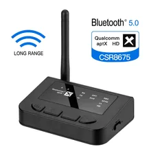 Bluetooth 5,0 CSR8675 класс I длинный диапазон Aptx HD низкая задержка SPDIF Оптический RCA Aux 3,5 мм беспроводной домашний ТВ-трансмиттер, ресивер