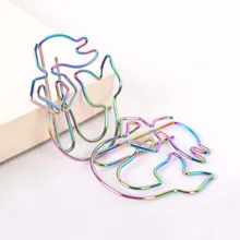 8Pcs/lot Colorful Rainbow Mermaid Paperclips Electroplating Metal Paper Clips Photo Clip Paper Clips Decorative Stationary