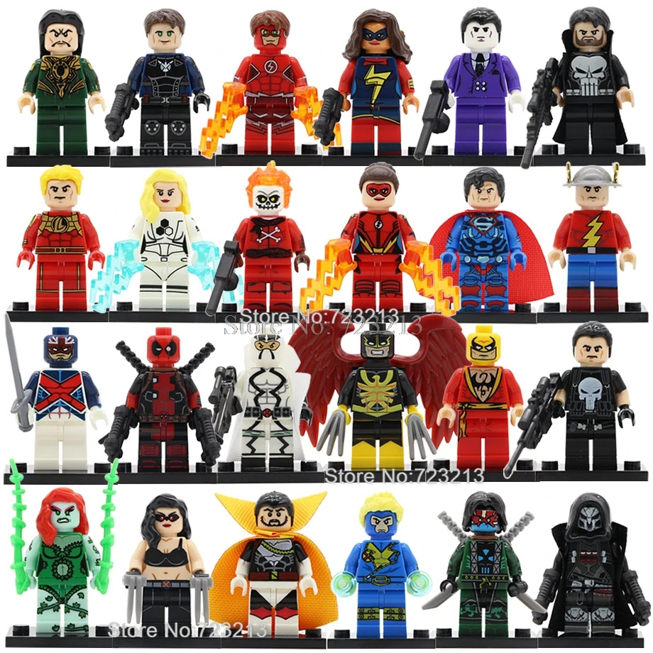 

Single Super Hero X-23 Laura Gabriel Reyes Fantomex Figure Poison Ivy Deadpool Iron Fist Human Torch Building Blocks Toys