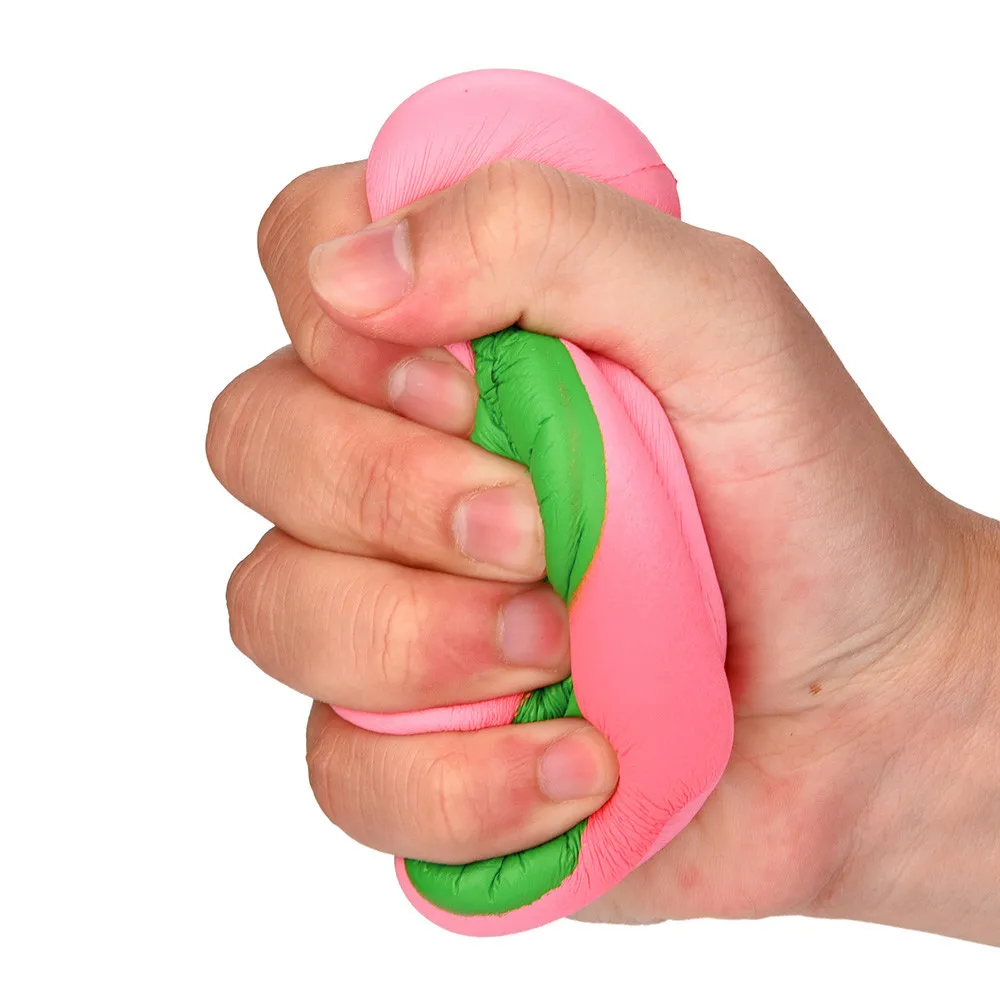 11CM Pink Honey Peach Cream Scented Squishy Slow Rising Squeeze Strap Kids Toy7.8gh