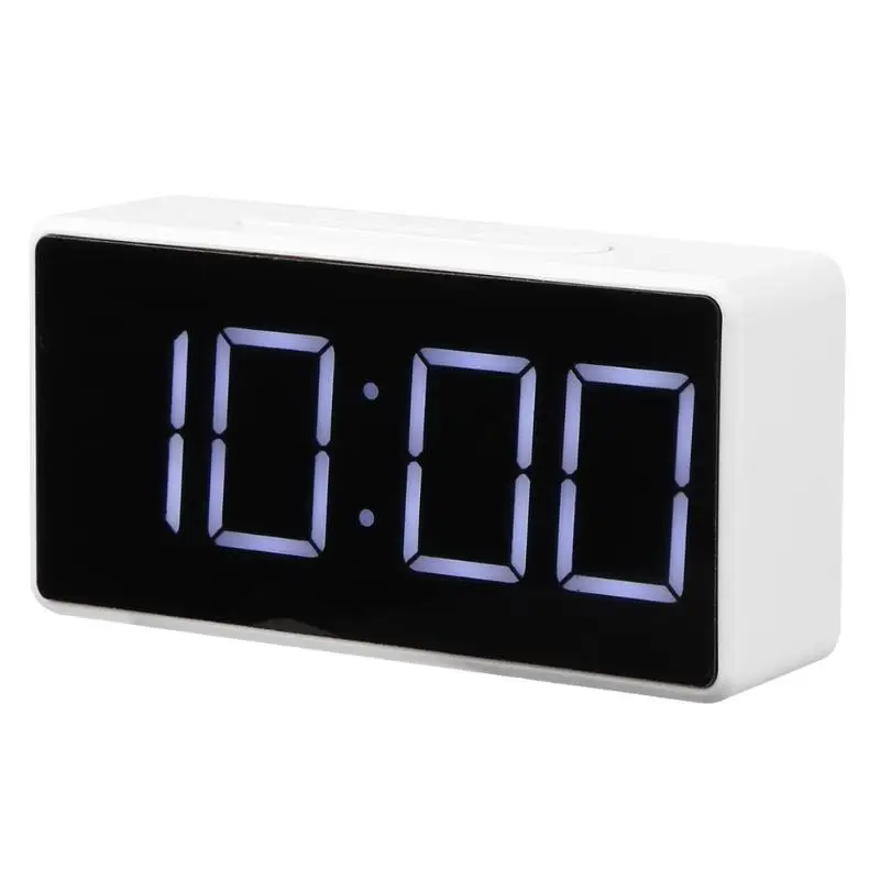 Светодиодный цифровой будильник с термометром для голосового управления, настольные часы повтора, Бесплатная переключение по Цельсию и по