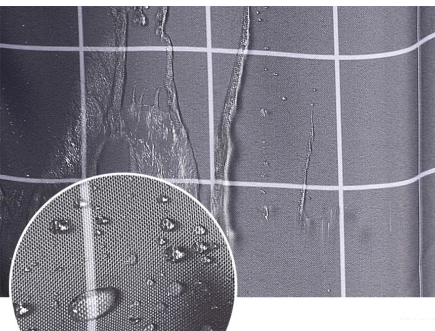 Серая решетка занавеска для душа 180*200 см Водонепроницаемая перегородка для ванной комнаты полиэстер влагостойкая Толстая занавеска для душа D40