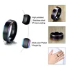 Vnox Black Stainless Steel Basic Ring for Men With Rainbow Line Classic Male Wedding Band Multi Color Jewelry Fraternal Rings ► Photo 2/6