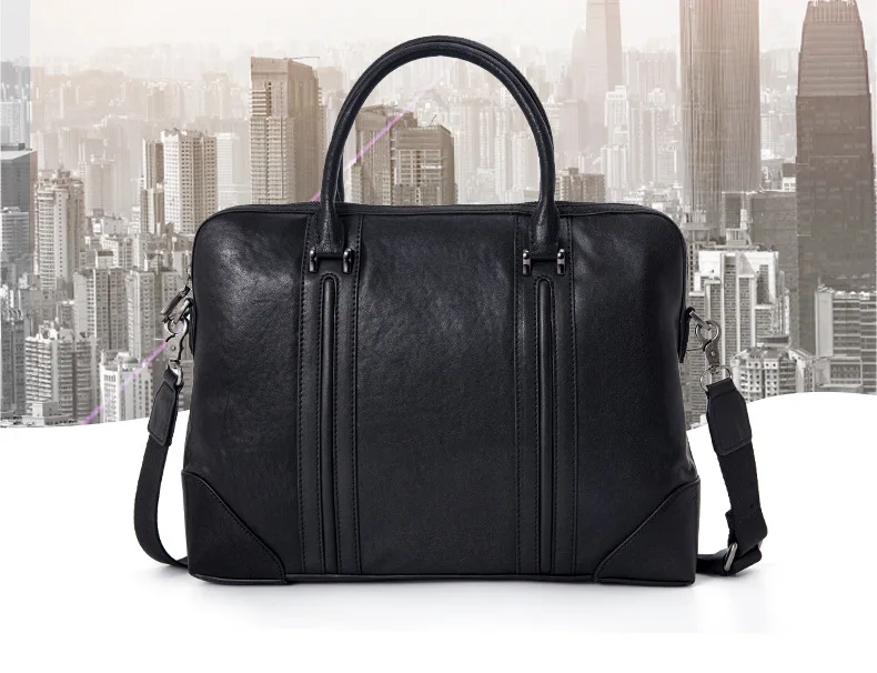  men's high-end handbags leather leather business bags wear-resistant new handbags