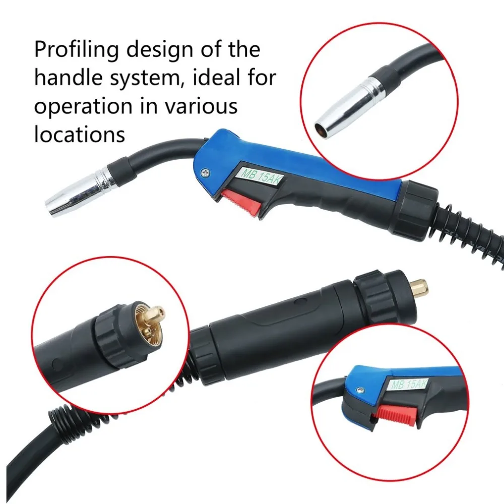 

DE Professional Gas Welding Gun MB15 DL 3M/4M/5M Length Air Cooled Welding Torch Replacement Fit For MIG MAG Welding Machine