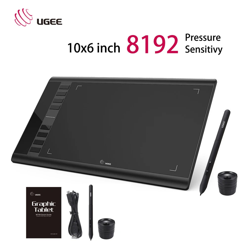 Ugee M708 Writing Board Draw Digital Graphics Drawing Painting Tablet