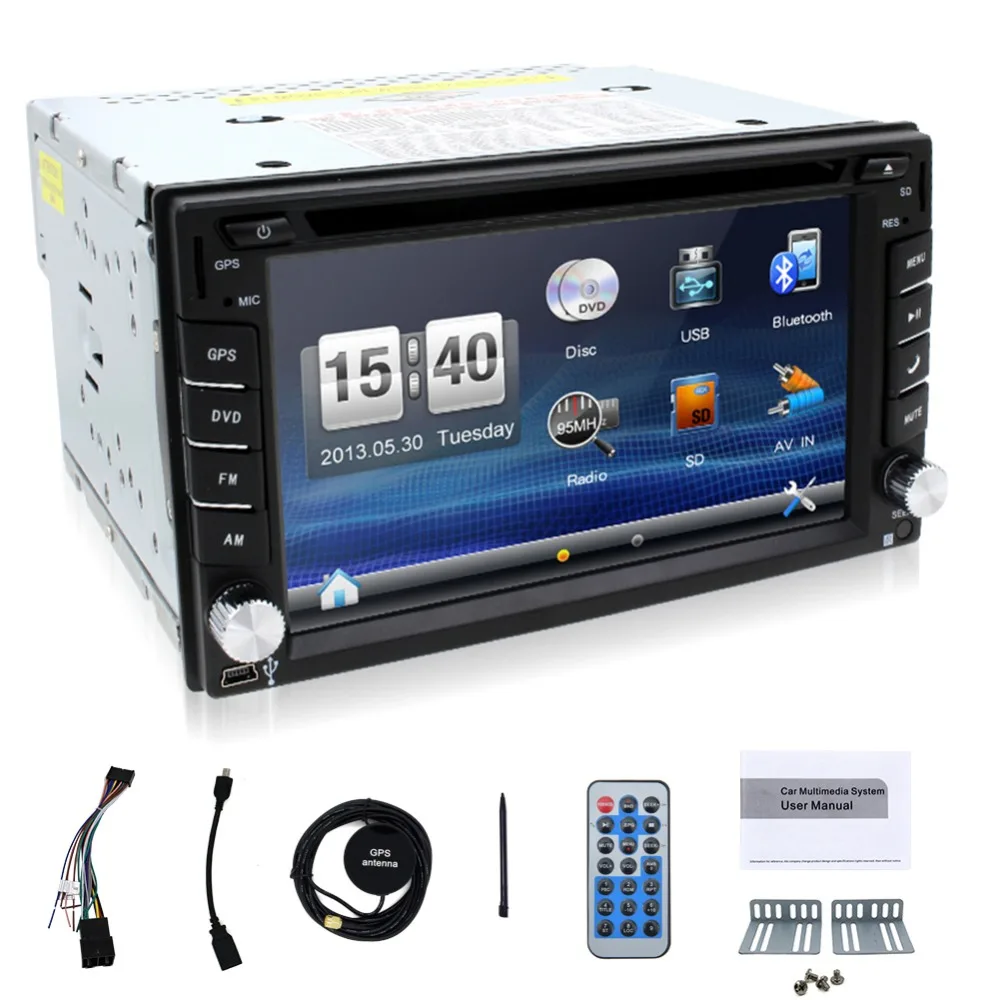 

BOSION Car DVD Player with In Dash GPS Navigation For Universal Car with Backup Camera,6.2' Double Din Car Radio