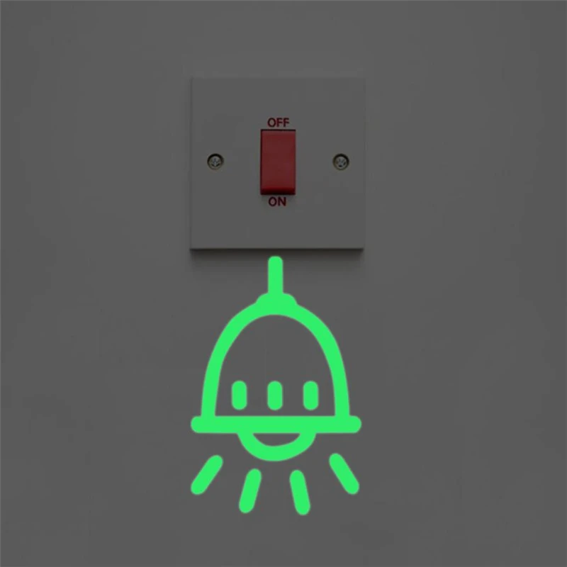 Luminous Wall Stickers Light Switch Decor Decals Art Mural Baby Nursery Room7