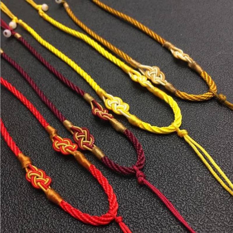 

High Quality 3 Pieces Hand Woven Lanyard Necklace Pendant Lanyards DIY Jewelry Accessories Adjustable Lenght Rope