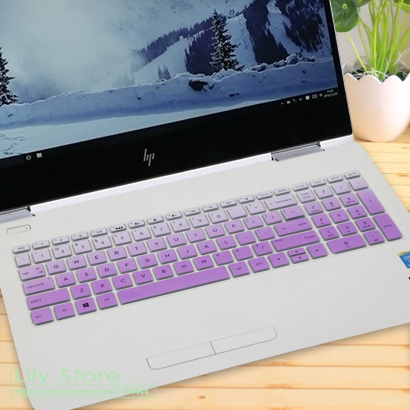 15,6 дюймовый ноутбук Клавиатура Защитная крышка для hp 250 255 G6 Тетрадь ПК - Цвет: fadepurple