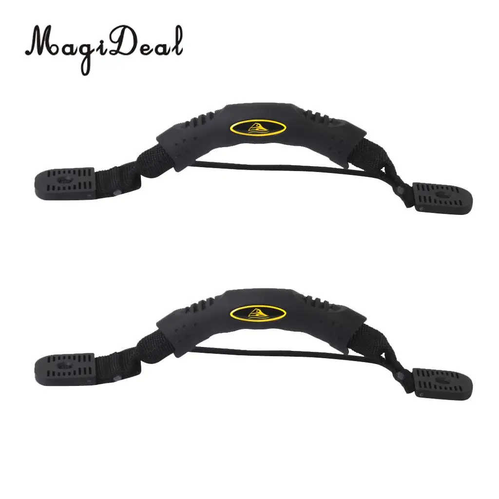 MagiDeal 2pcs Marine Kayak Canoe Side Mount Carry Handle with Bungee Cord Accessories for Fishing Flatable Boat Dinghy Yacht