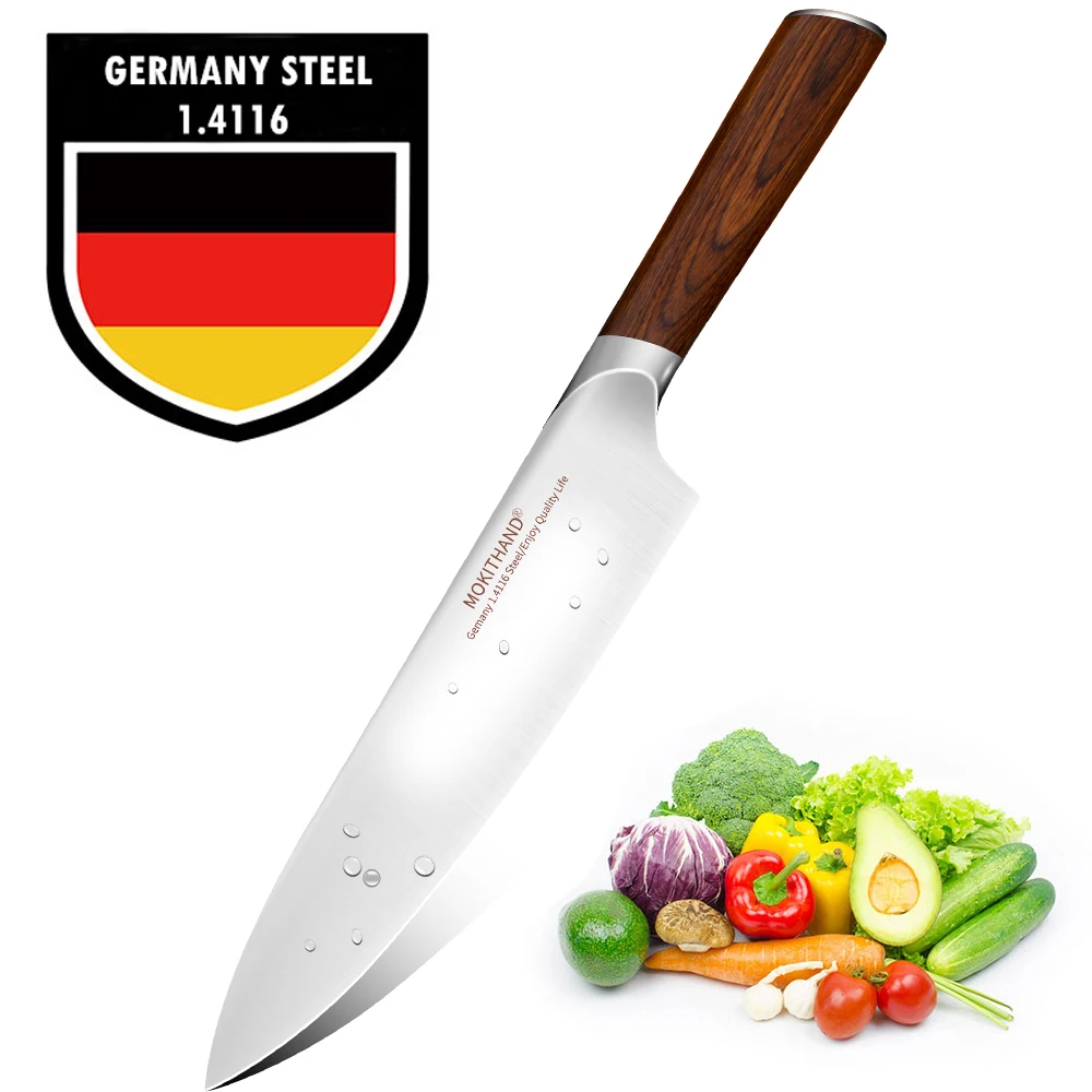 

8 Inch Kitchen knife Sharp Japanese Chef Knives Germany 1.4116 Steel Professional Vegetable Fish Meat Knife for Cooking