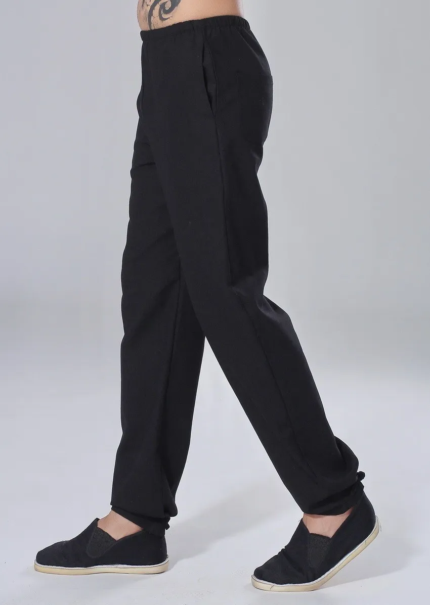 Шанхай история китайский стиль Мужские Брюки Тай Чи штаны для кунг-фу кунг фу костюм брюки для тайцзицюань удобные длинные брюки 3 цвета
