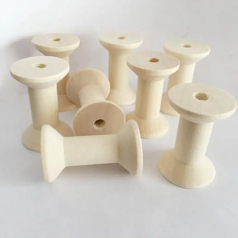 

10pcs/lot Natural Wooden Spool for Thread String Rolling Wire Bobbin Sewing Tools Supplier DIY Needlework Accessories