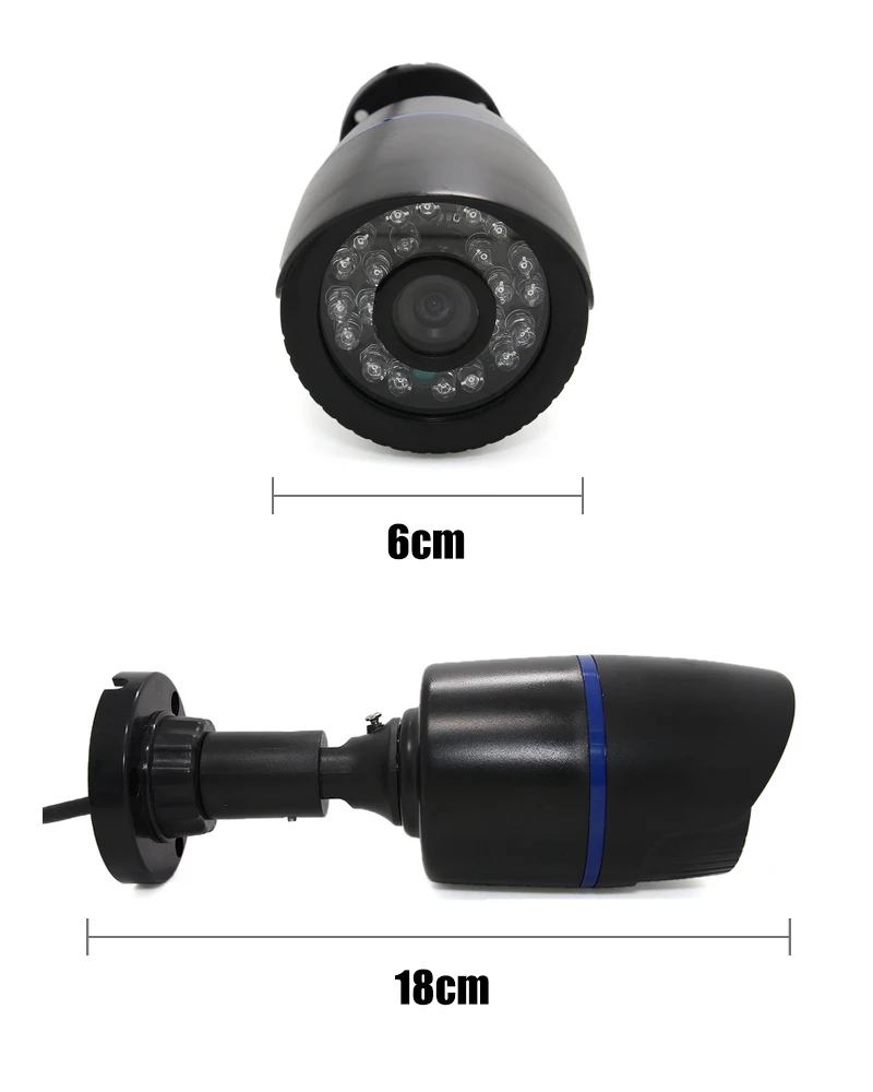 Аудио 1080P 24LED IR Bullet IP камера 2.0MP Водонепроницаемая наружная безопасности ONVIF