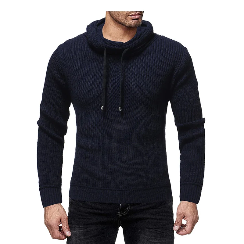 

2019 Mens Zip Wool Sweater Pullover Long Sleeve Half-Zipper Sweater Jumper Knitwear Winter Cashmere Outerwears For Men XXL