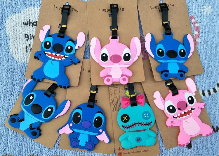 

1pcs Stitch PVC Bag Pendant Travel Name luuage Tag lovelty toys