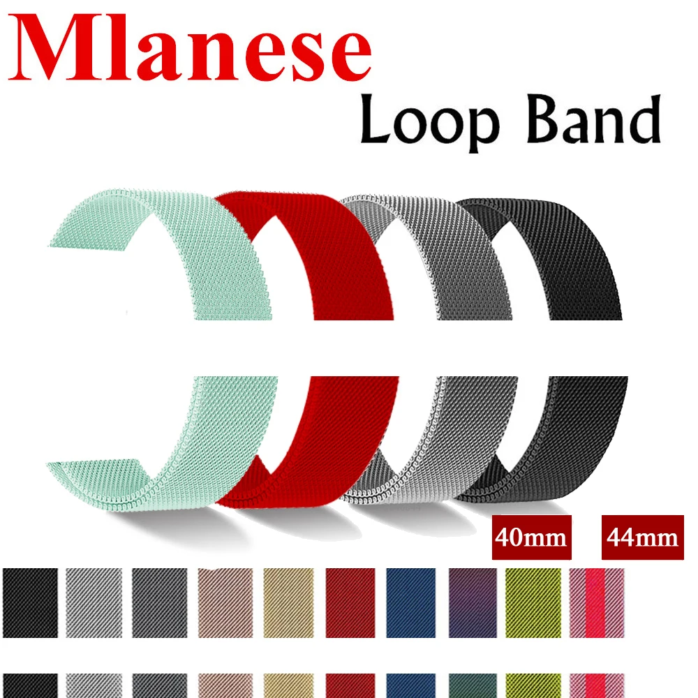 

Milanese strap for iwatch Series 3/2/4 Camouflage flowers print Loop Band for Apple watch 44mm 40mm 42mm 38mm Strap Accessories