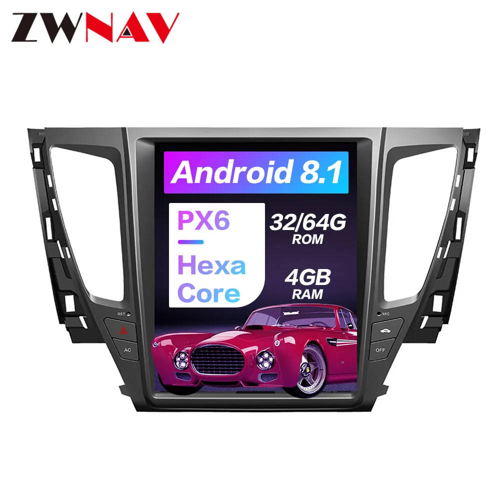 

ZWNVA Tesla IPS Screen Android 8.1 4+64G Car No DVD Player Radio GPS Navigation For MITSUBISHI PAJERO sport 2016 2017 2018