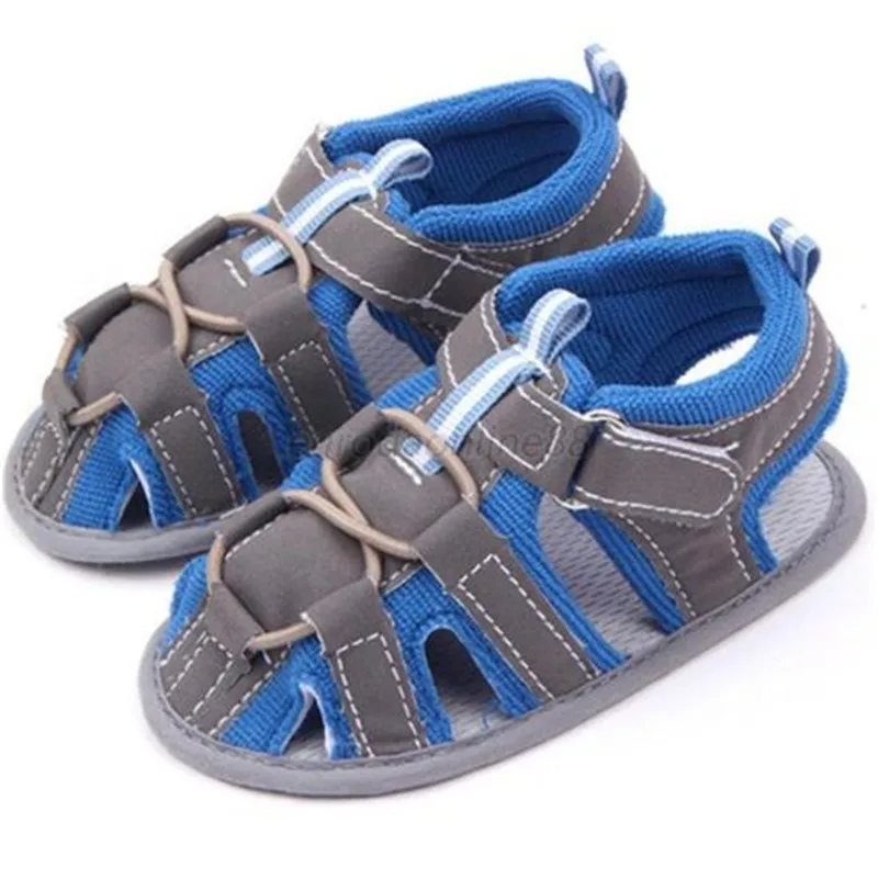 

Summer Blue/Red Kids Casual Baby Boy Soft Cotton Non-slip Shoes 0-12M