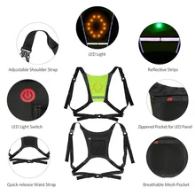 Велосипедный светодиодный жилет с поворотным сигналом для езды на велосипеде, беспроводной MSD-ING