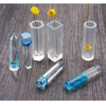 

Hexagon Trapezoid/cylinder Epoxy Resin Molds For Jewelry Making Silicone Mold DIY Handmade Mould Desktop Cake Decorating Tools