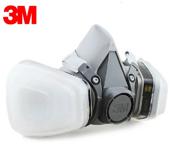 

3M 6300+6005 Reusable Half Face Mask Respirator Formaldehyde/Organic Vapor Cartridge 7 Items for 1 Set LT068