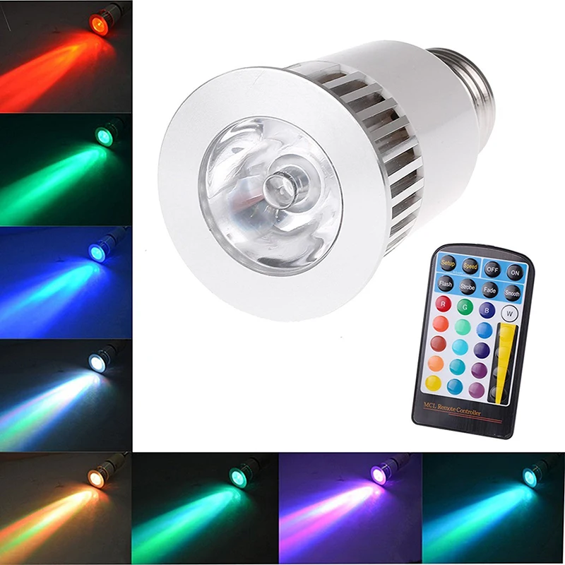 YLSTAR 5 Вт RGB лампа голову интерфейс E27 spotlight светодиодный Красочные внимания RGB spotlight постоянный синхронный функция памяти