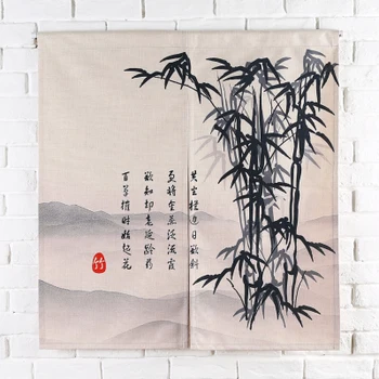 

Taiwan Japan style Chinese bamboo flower door curtain hanging living room kitchen living room home decoration bar coffee house
