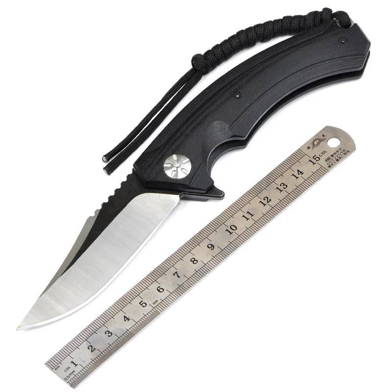 

Brave Fighter ZT0123 9Cr18MoV blade G10 handle Tactical Flipper folding knife hunting camping folding knife outdoor edc tools