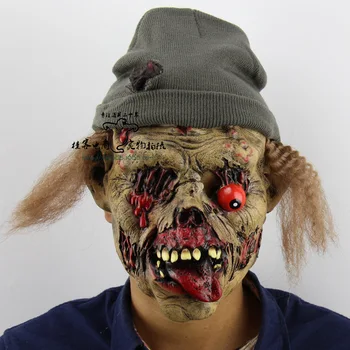 

2016 Halloween Angry Zombie Horror Mask Full Face Cosplay Ghost Mask Horror Scary Mask Prank Prop For Halloween Party Supplies