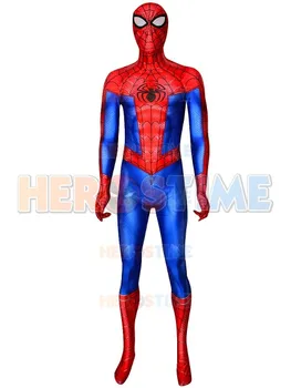 

Into the Spider-Verse Spider-Man Costume Spandex Spiderman Superhero Costume Cosplay Zentai Suit For Adult/Kids/Custom Made