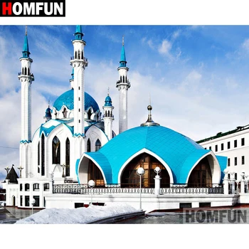 

HOMFUN Full Square/Round Drill 5D DIY Diamond Painting "Religious castle" Embroidery Cross Stitch 5D Home Decor Gift A07622