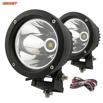

2PCS 5 Inch Round 25W LED Headlight A-Pillar Bumper Light With One PCS Wire For Wrangler Defender Offroad 4*4 SUV ATV