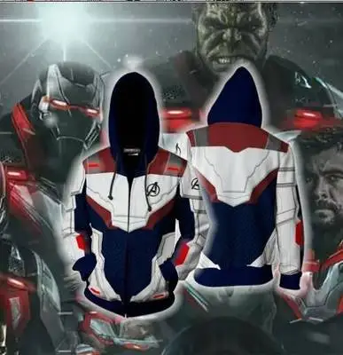 Avengers Endgame Quantum Realm The Avengers 4 Quantum Jacket Hoodies 3D Sweatshirt Hoodie Cosplay Costumes