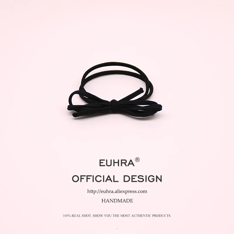 EUHRA, 5 цветов, эластичные резинки для волос, резинки, базовый галстук-бабочка, высокая эластичность, для женщин и девочек, повязка для волос, детские резиновые аксессуары для волос - Цвет: Color 2
