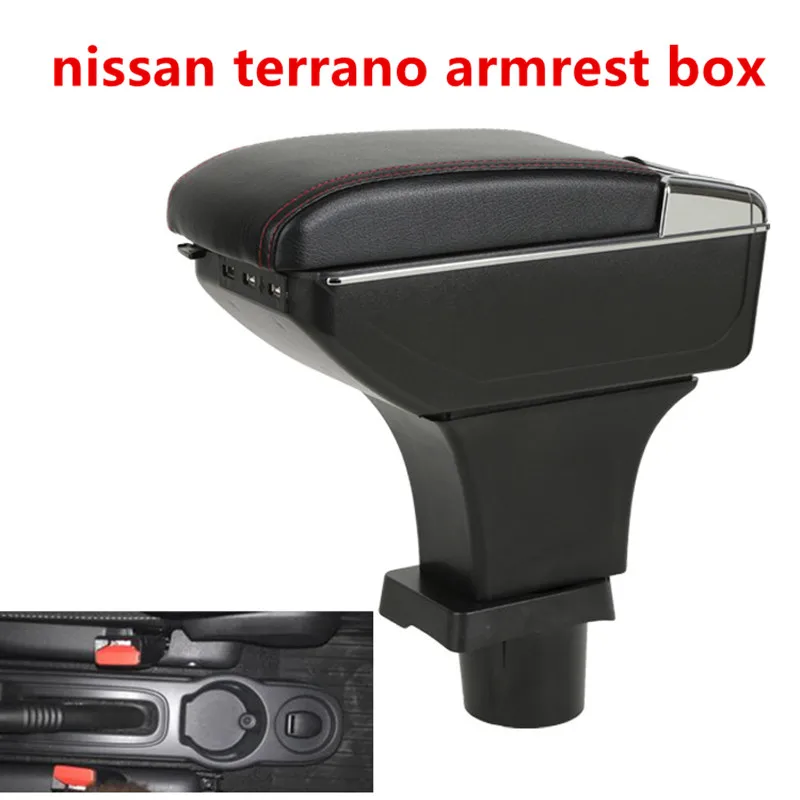 

For nissan terrano armrest box central Store content box with cup holder ashtray USB interface Generic model 2018