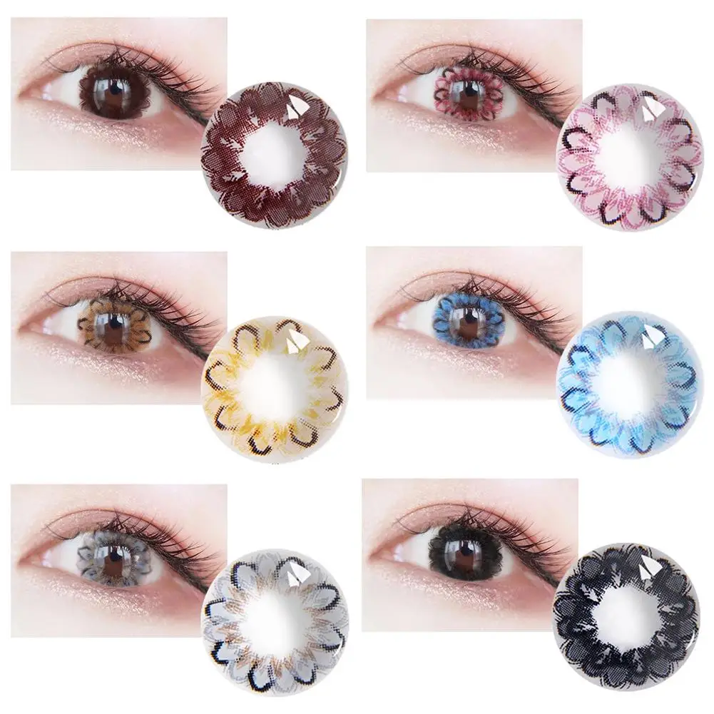 

2Pcs Colored Contact Lenses Comfortable Cosmetic Wear Parties Makeup Eyewear