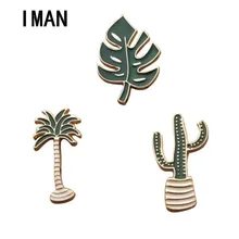 

Lovely Badge Plant Potted Collar Shoe Lips Enamel Brooch Coconut Tree Cactus Leaves Decorative Clothing Cartoon Pins Badge
